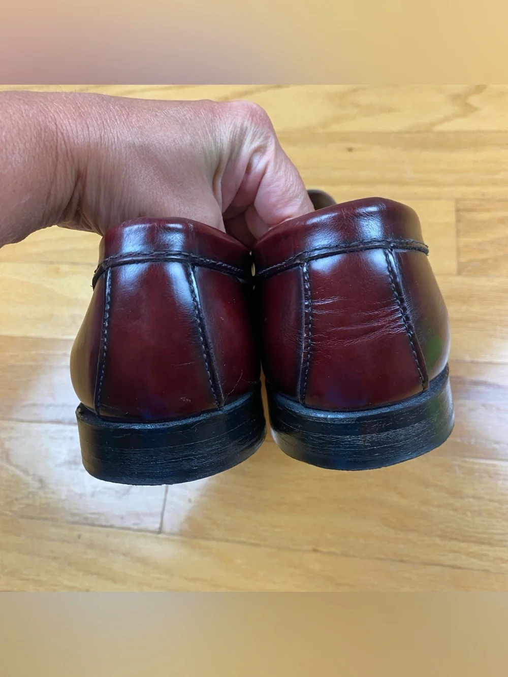 GH Bass Weejuns Penny Loafers burgundy leather Mens size 10.5 C oxblood